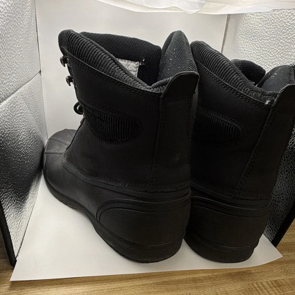 Target Men's Black Duck Boots Rain Snow Lace Up Waterproof Size 12 Winter Boots